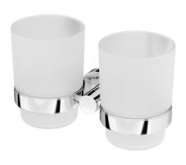 Двойной стеклянный стакан с настенным держателем, хром AM.PM A74343400 
