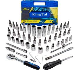 Набор инстру??ента KINGTUL 53пр., 1/4, 6-гран., 4-14мм, головки глубокие 6-14мм KT-2531-5 EURO 51110 