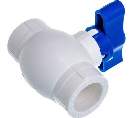 Кран шаровой RTP бабочка, синий, D20 мм 14617 