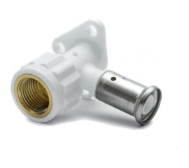 Водорозетка HENCO ВР, ПВДФ пресс, белая, 20x1/2"", 56 мм 2PKW-2004 