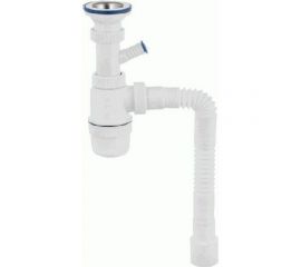 Сифон VIRPLAST Элит 1.1/2 с нерж.чашкой, с отводом д/ст.м и гофрой 40/50 L800мм 100410 30986143 