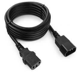 Кабель питания Cablexpert, системный блок-монитор, 3м, C13-C14, 3x1кв.мм, черный, PC-189-1-3M 