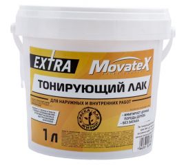 Тонирующий лак Movatex EXTRA орех светлый, для наружных и внутренних работ, 1 кг Н00056 