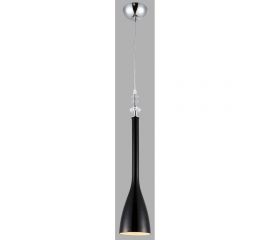 Подвесная люстра De Fran E27 220В 1x60Вт хром, стекло черное, SP1-0957-1CHBK 