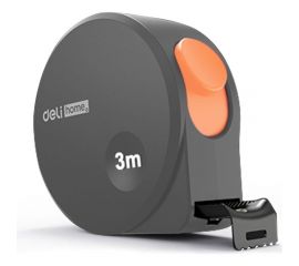 Рулетка DELI home series gray ht8316c 3мх16мм, эксклюзивный дизайн, корпус из софттач пластика, противоскользящая резиновая вставка, подарочная упаковка 112896 