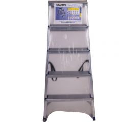 Двухсторонняя алюминиевая стремянка STAIRS 5 ступеней ТТ-01-00542 