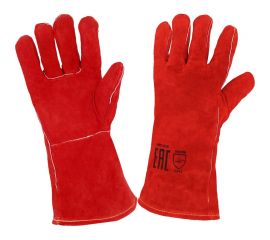 Утепленные краги сварщика Optima ТРЭК, спилковые, пятипалые HBC-035 