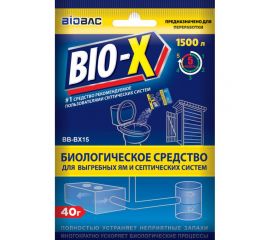 Биологическое средство для выгребных ям и септических систем BIO-Х 40 гр БиоБак BB-BX15 