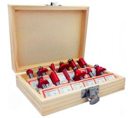 Набор твердосплавных фрез по дереву 12 шт vertextools 05-05-0512 