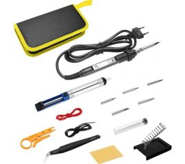 Цифровой паяльник DEKO SI10 80Вт/220В в кейсе + набор аксессуаров, 12 шт 065-0400 