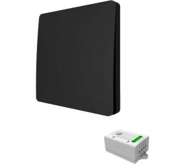Умный беспроводной 1-клавишный выключатель GRITT Space черный комплект: 1 выключатель, 1 радиореле, 1000Вт, IP67 13116 