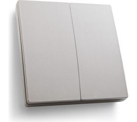 Двухклавишный беспроводной выключатель-кнопка FERON TM82 230V, 500W, серебро 41720 