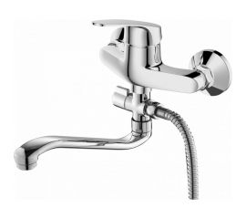 Смеситель для ванны DEVIDA ELSI с поворотным изливом и наружным поворотным дивертором DVL0322-05 