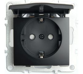 1-местная розетка STEKKER с/з с крышкой (механизм), серия Эрна, PST16-9112-03 49156 