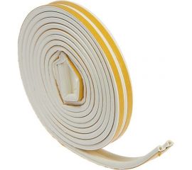 Резиновый уплотнитель TUNDRA Krep профиль Р, размер 5.5х9 мм, белый, в упаковке 6 м 3794730 