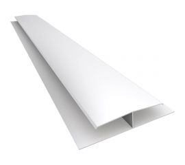 Стыковочный ПВХ профиль Центурион Н-образный, 3 мм, белый, 2,44 м 14646 