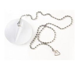 Пробка для ванной Аквалиния белая, с металлической цепочкой P01 