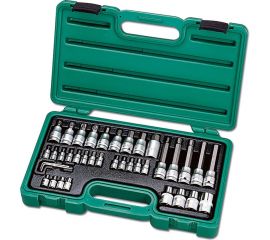 Набор насадок в пластиковом кейсе (40 предметов; 1/2""; 1/4"") HONITON 402040E 