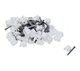 Скоба для кабеля, круглая А 4мм, 50шт - пакет Tech-Krep 103645 