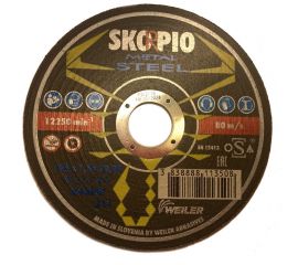 Круг отрезной по стали STANDART (125х1.6х22.23 мм; А46Т-BF; F41) SKORPIO 701124 