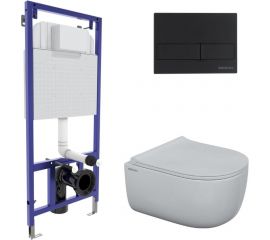 Комплект инсталляция Berges NOVUM, кнопка L5, унитаз EGO Rimless 047215 