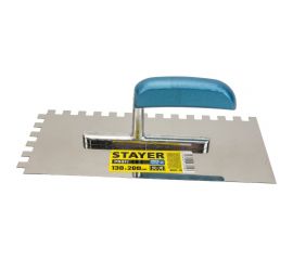 Гладилка Stayer Profi штукатурная, 130x280 мм, 10x10 мм, зубчатая, нержавеющая сталь 0802-10 