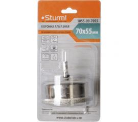 Коронка алмазная (70х55 мм; 6-гранный хв-к) Sturm 1055-09-7055 
