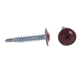 Саморезы с прессшайбой Госкреп со сверл. 4,2х25мм красные RAL3005 20 шт., подвес 1-0017540 