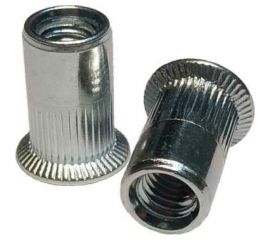 Резьбовая заклепка Daxmer м5, оцинкованная сталь, насечки, потайной борт, 1000 шт. 393279 