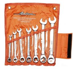 Набор комбинированных трещоточных ключей 8-19мм 7 предметов в мягкой сумке Airline AT-7-12 