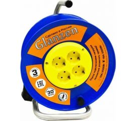 Силовой удлинитель на катушке Glanzen 4 гн. ПВС 3x1,5 арт. EB-30-019 00-00006729 