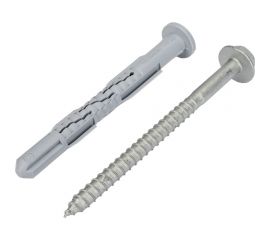 Фасадный дюбель INTERFIX с шестигранной головой и бортом, 10x100, 50 шт. 286 