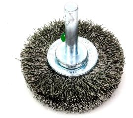 Щетка для дрели дисковая 50x17 мм, с хв-м 6 мм, гофрированная нержавеющая сталь 0.30 мм 13-182 EuroBrush EB-D50SS1 