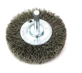 Щетка для дрели дисковая 70x18 мм, с хв-м 6 мм, гофрированная нержавеющая сталь 0.30 мм 13-184 EuroBrush EB-D70SS1 