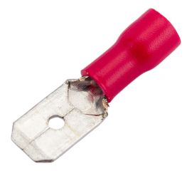 Изолированная клемма "папа" Nord-Yada 6.3мм 0.5-1.5кв.мм (красная) 905345 