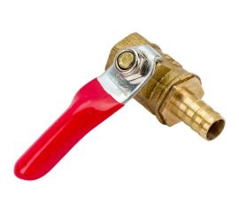 Кран шаровый внутренняя резьба 1/4""M на елочку 8 мм, латунь Pegas pneumatic 4409 