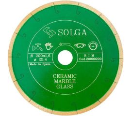 Диск алмазный сплошной (200х25,4 мм) CERAMICS MARBLE Solga Diamant 20000200 