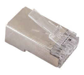Экранированный коннектор RJ-45 Cabeus быстрой установки под витую пару, категория 6, для многожильного кабеля 100 шт 8P8C-SH-C6-FC 