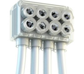 Распределительный коннектор IPRO (14260) к4 на 4 клеммы 130а 60x30x45мм с усиленной фиксацией жил 6939 