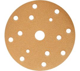 Круг шлифовальный GOLD B312T (5 шт; 150 мм; на липучке; 15 отв; золотистый; P240) SUNMIGHT 44312R 