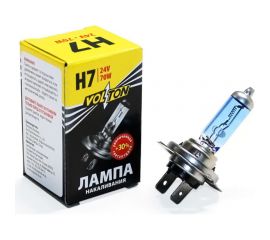 Лампа VOLTON галогенная, H7, 24 В, 70 Вт, PX26d +30% VLT1413U 