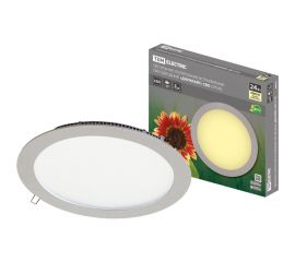 Светодиодный ультратонкий встраиваемый светильник TDM "Даунлайт" СВО хром 24 Вт 3000К SQ0329-0103 