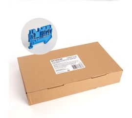 Самозажимной 3-проводной проходной зажим STEKKER ЗНИ - 2,5, JXB ST 2,5, синий LD553-2-25 39969 