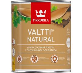 Лазурь TIKKURILA VALTTI NATURAL ультрастойкая с прозрачным покрытием, полуглянцевая 9л 700011549 
