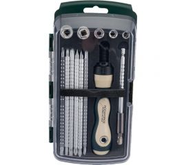 Реверсивная отвертка ROCKFORCE телескоп. переставная 2в1 с набором бит и головок 13пр. RF-2133 