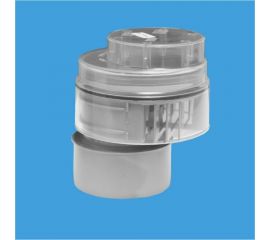 Канализационный воздушный клапан McAlpine ф110 с прозрачной крышкой с глад. оконч. MRAA1PS-CLEAR 