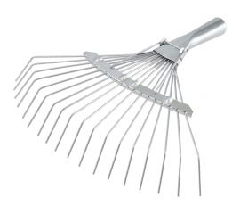 Веерные проволочные грабли КЭС оцининкованные, ширина 350 мм, 18 зубьев, тулейка 30 мм, без черенка 21010025 