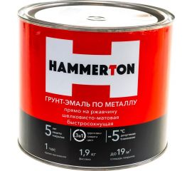 Грунт-эмаль по ржавчине Hummerton 3 в 1 зеленый 1.9 кг 6 205553 