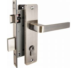 Врезной замок с ручками Аллюр 126/1 AB старая бронза 1071 