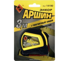 Рулетка Энкор 3 м АРШИН автостоп с магнитным зацепом 14190 